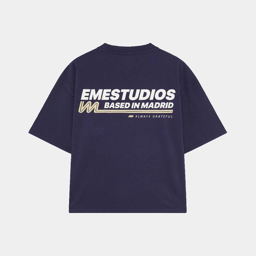 Eme Daily News Navy Oversized Tee Grandes descuentos