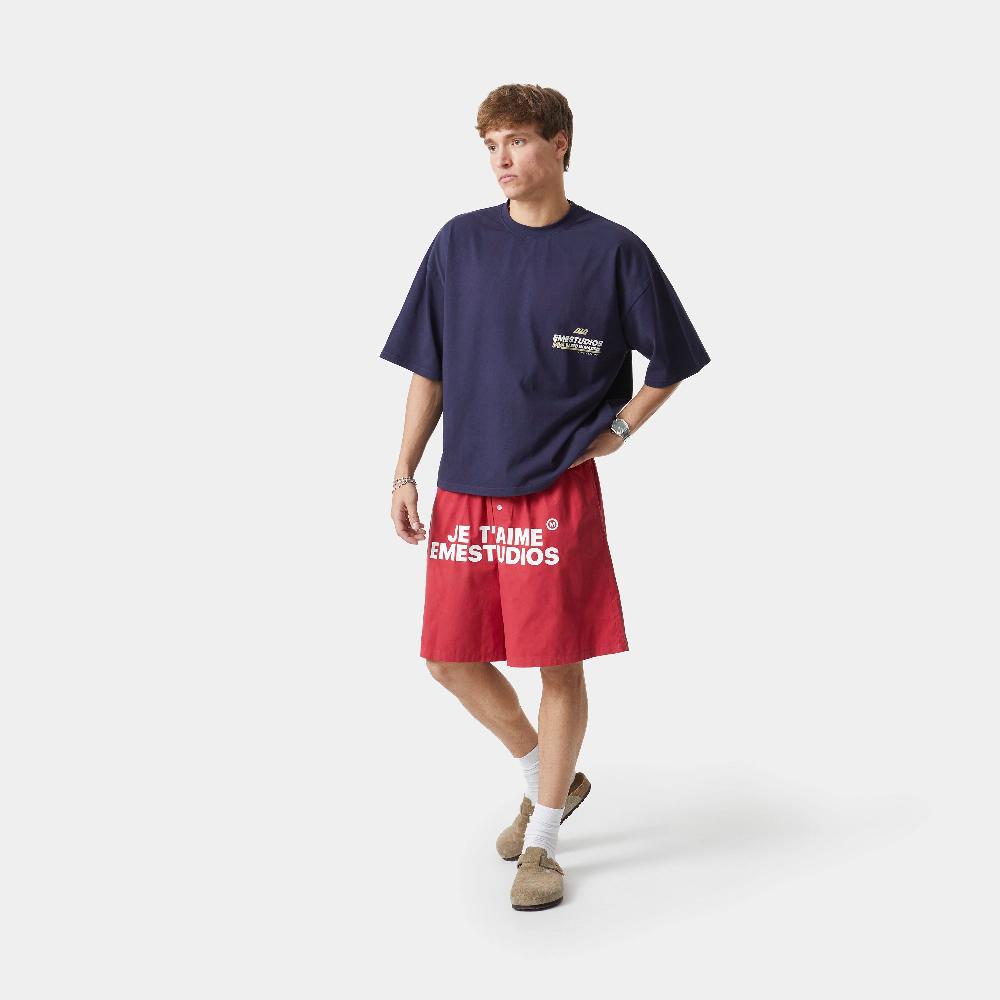 Eme Daily News Navy Oversized Tee Grandes descuentos