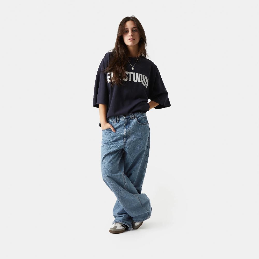 Eme Logo Navy Cropped Boxy Tee Limitado a 3 días