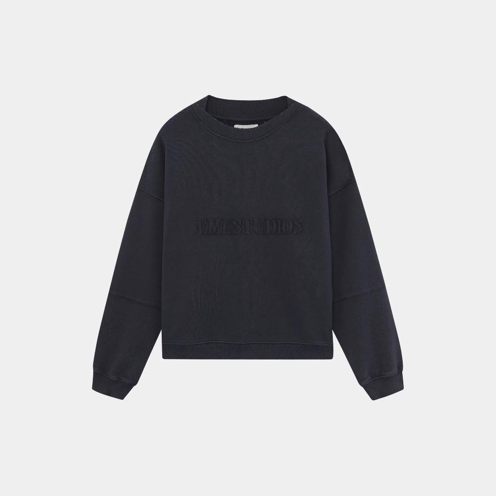 Eme Puzzle Navy Oversized Crewneck Ahorra y exporta