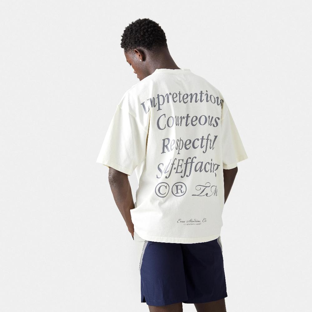 Eme Construction Off Sand Oversized Tee Descuento por venta flash