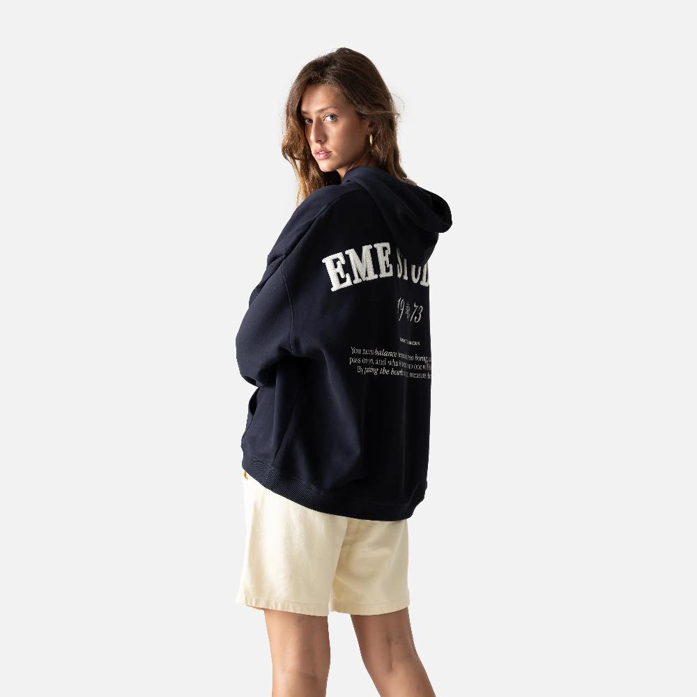 Eme Nexus Dark Navy Oversized Hoodie Ofertas especiales