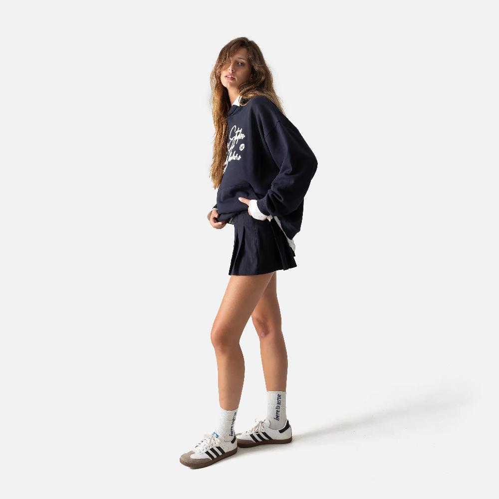 Eme Knot Dark Navy Oversized Hoodie Grandes ahorros