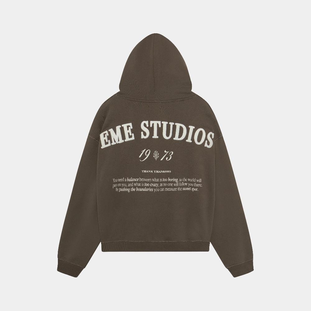 Eme Nexus Muddy Brown Oversized Hoodie 2025