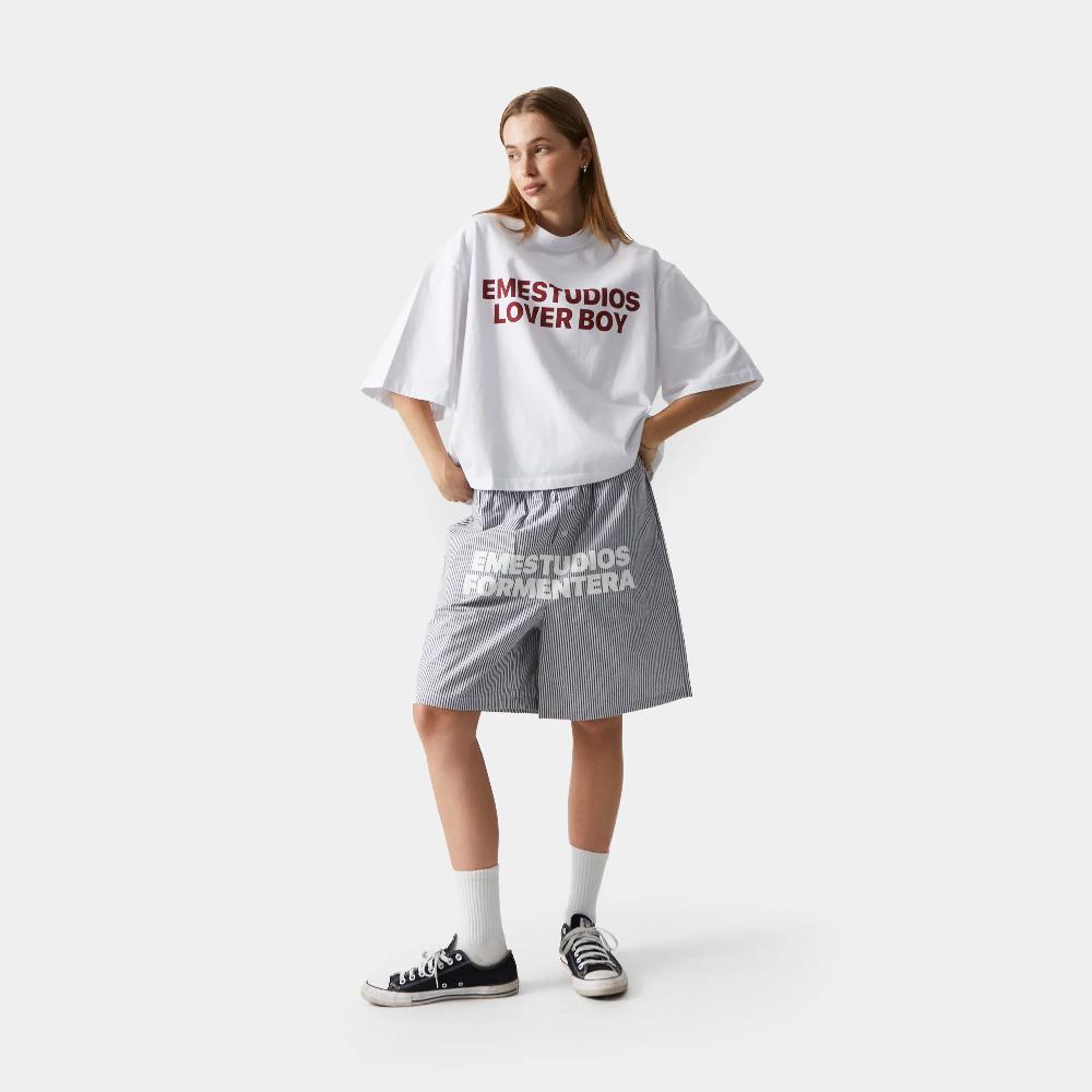 Eme Lover Boy Pearl Cropped Boxy Tee En oferta