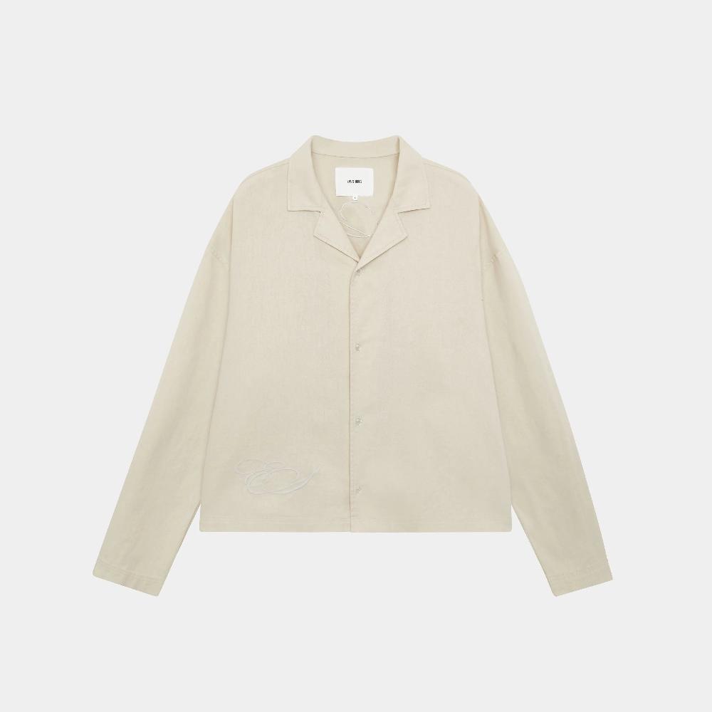 Eme Quarry Off Sand Linen Shirt Gran oferta