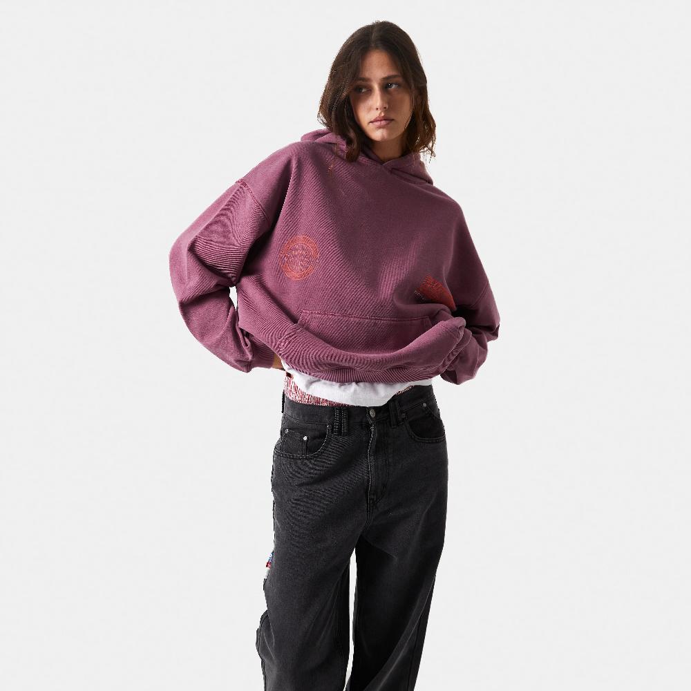 Eme Tatter Merlot Oversized Hoodie Envío gratis