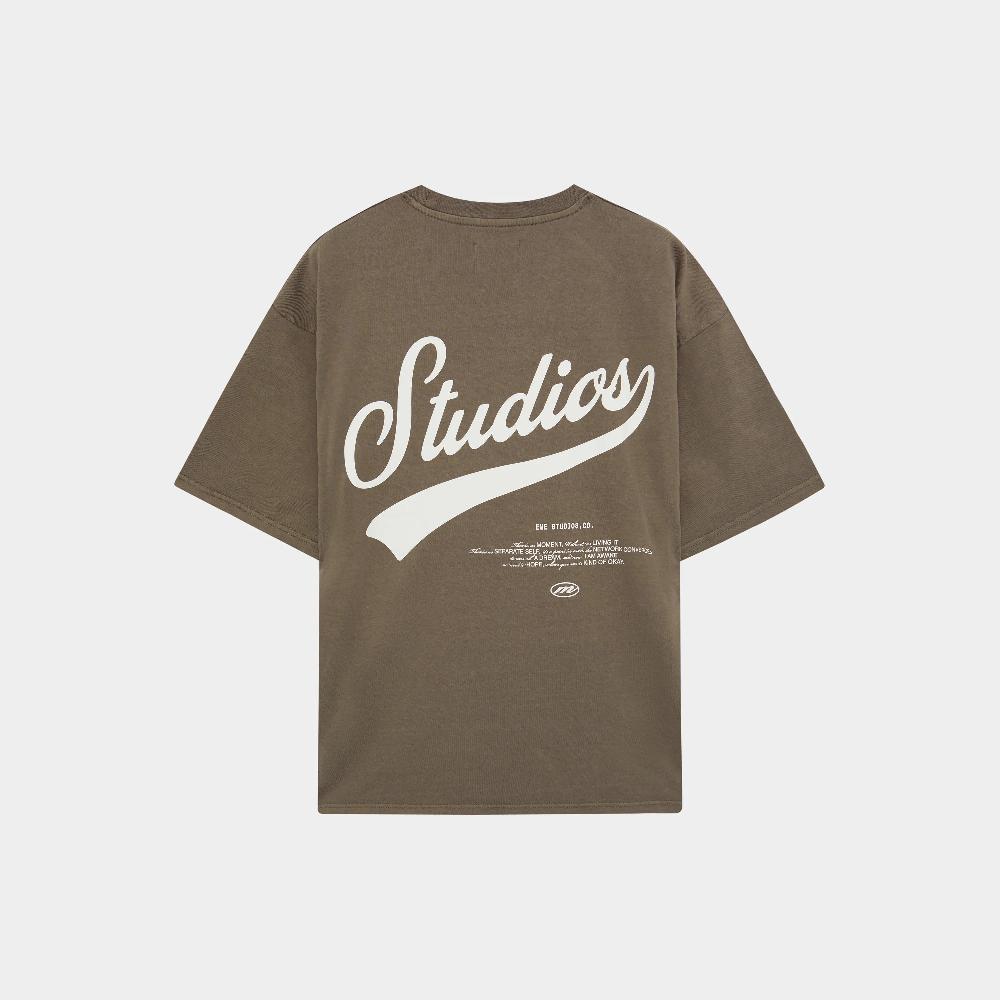 Eme High School Muddy Brown Oversized Tee Superdescuento