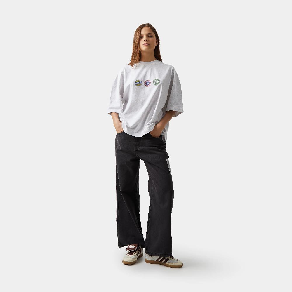 Eme Caps Heather Grey Oversized Tee Liquidación