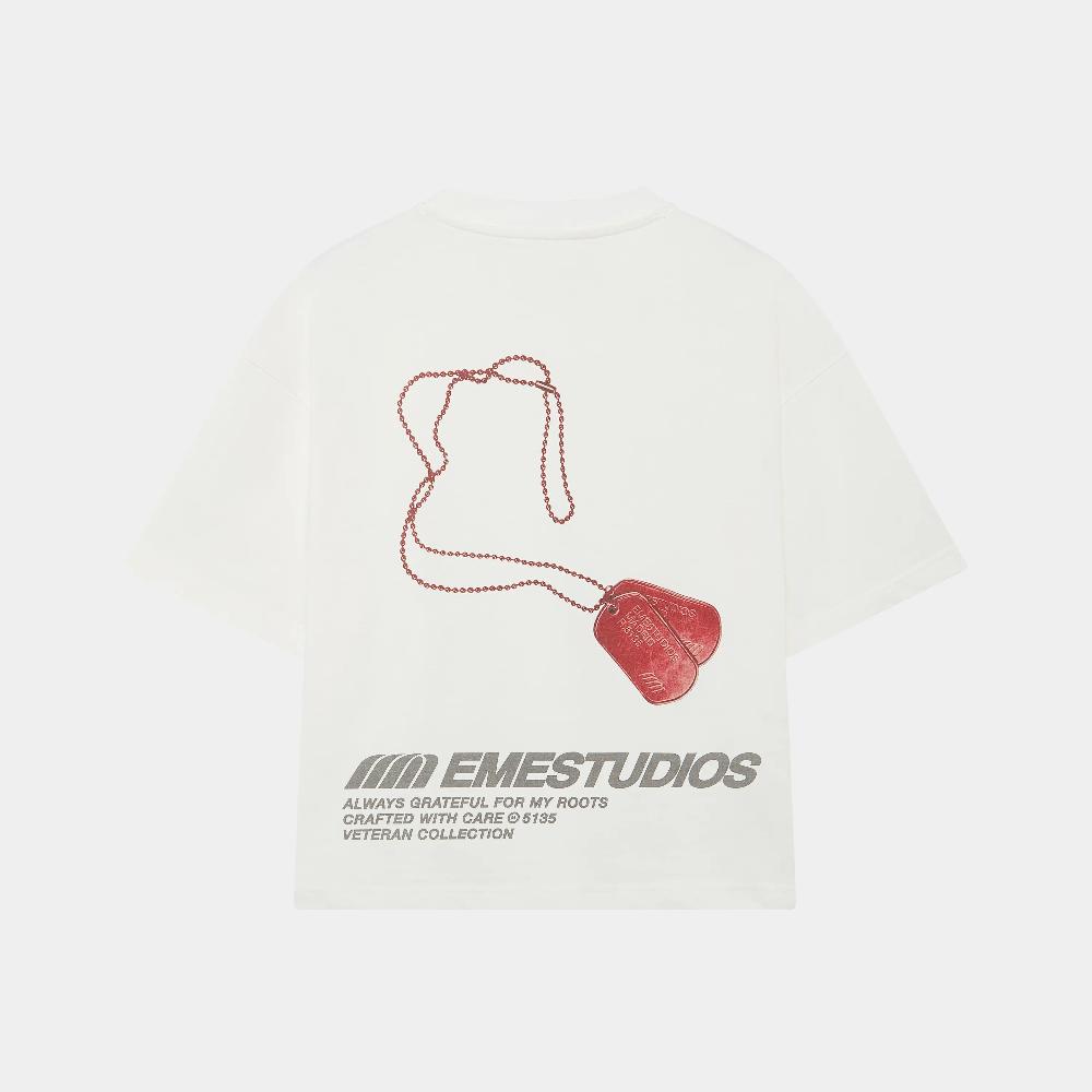 Eme M Plate Off Sand Oversized Tee Envío internacional gratuito