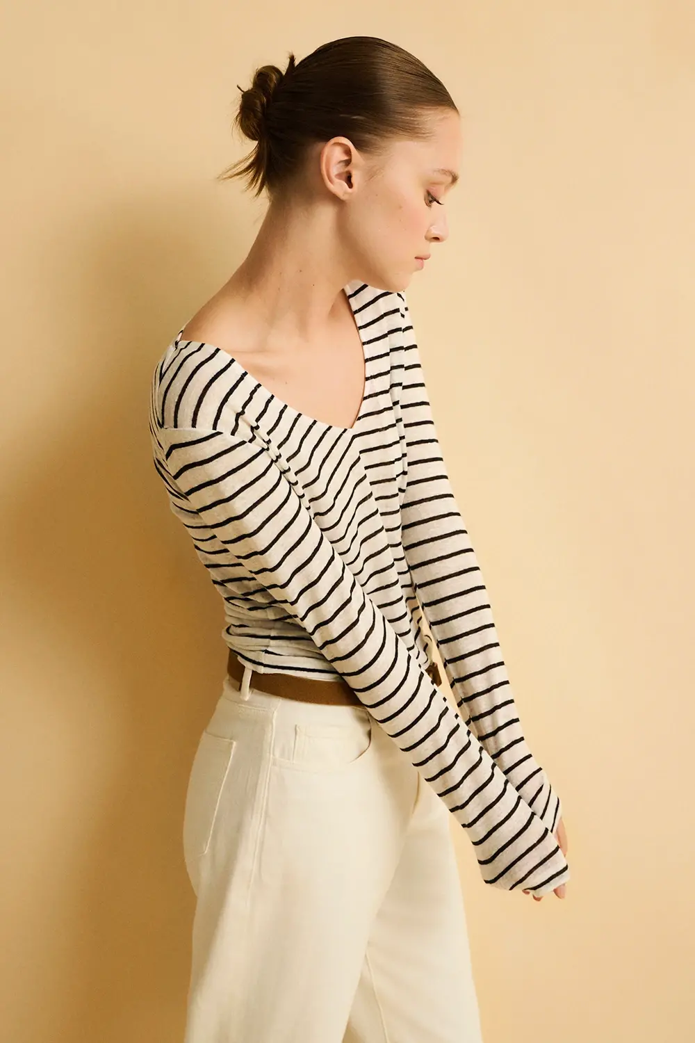 Eseoese CAMISETA LINO LINEN STRIPES Oferta exclusiva
