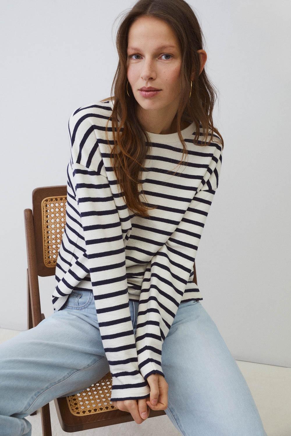 Eseoese SUDADERA ALGODÓN STRIPES Precio de fábrica