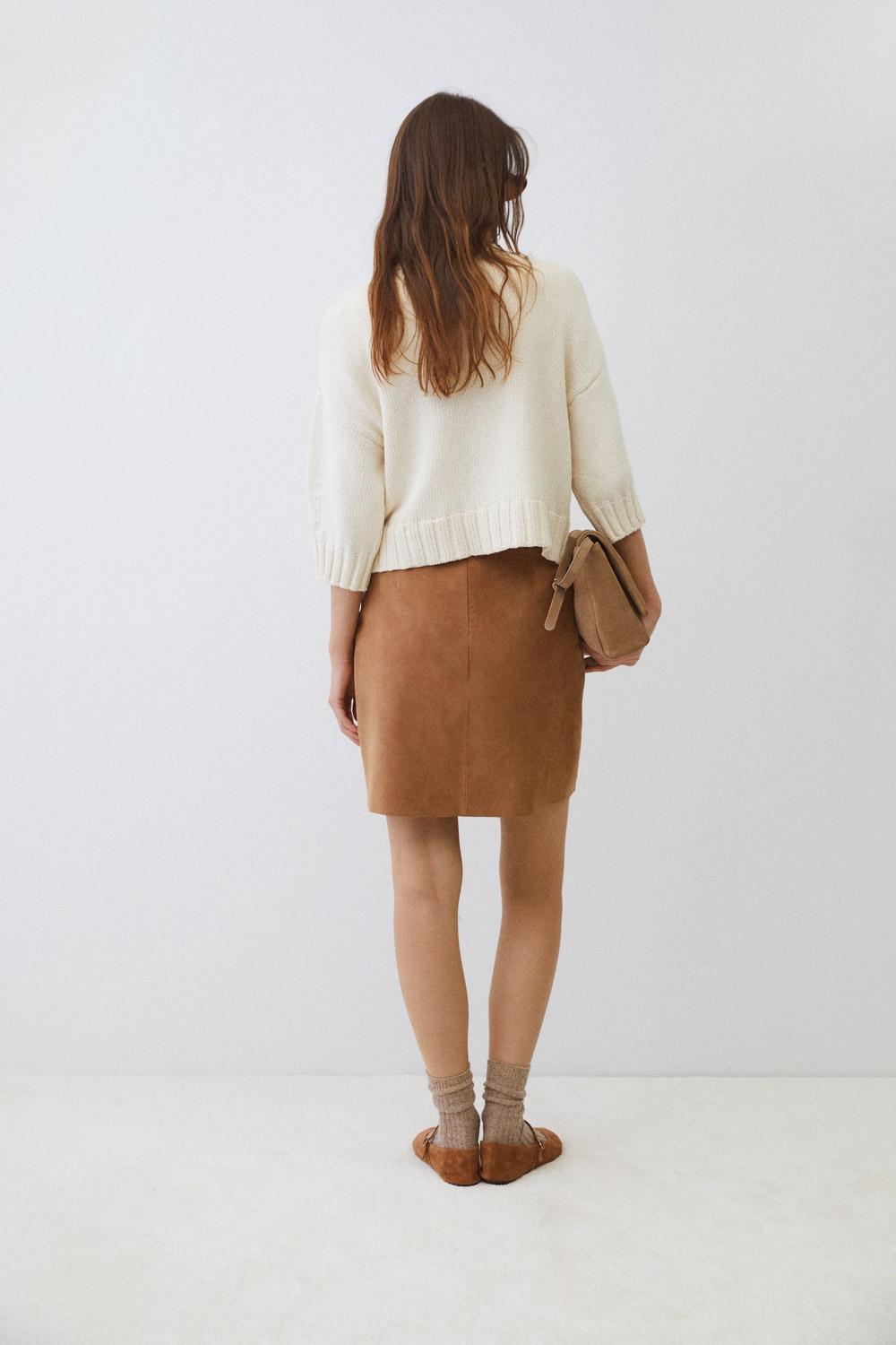 Eseoese FALDA MIDI SUEDE DYLAN Rebajas