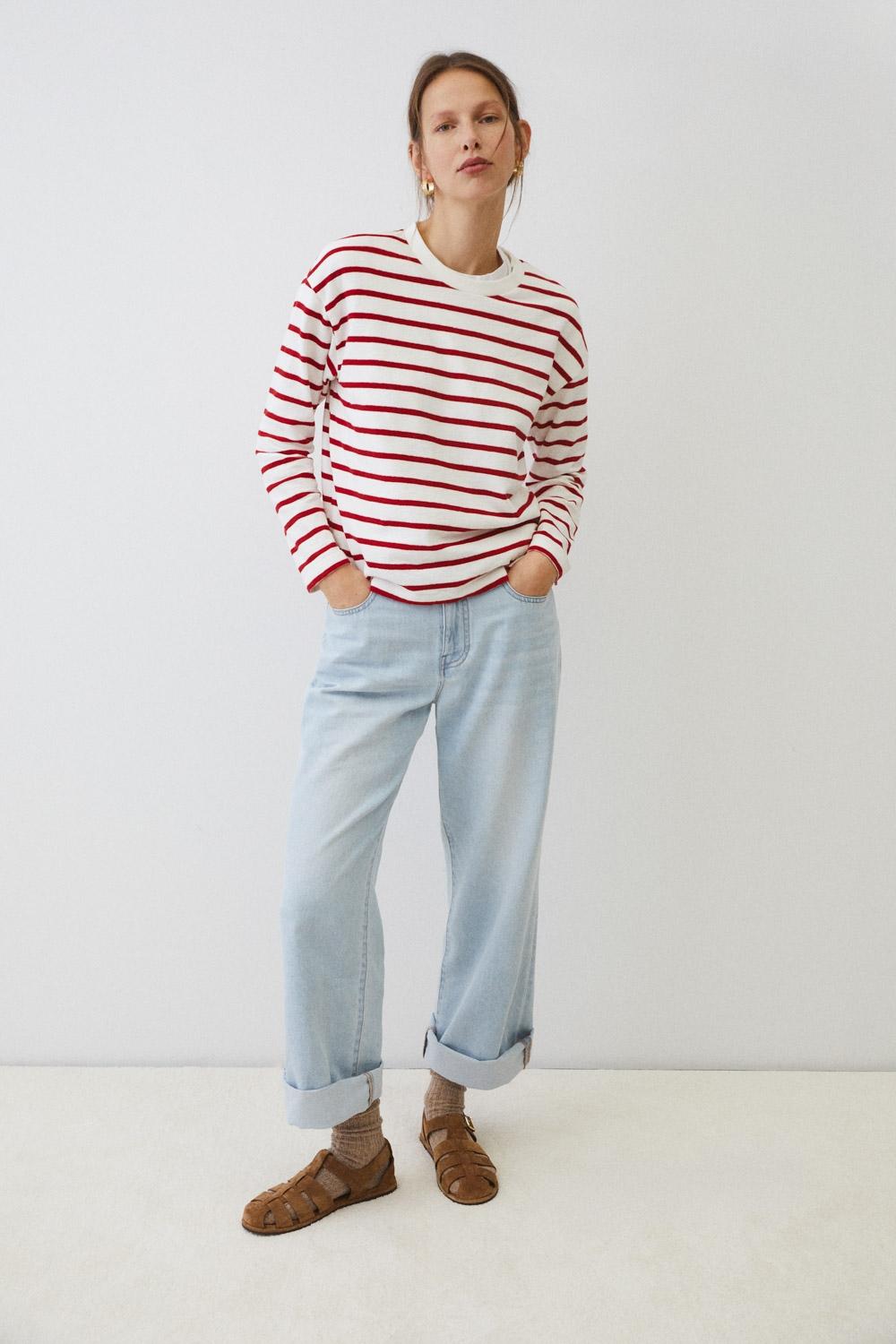 Eseoese SUDADERA ALGODÓN STRIPES Grandes descuentos