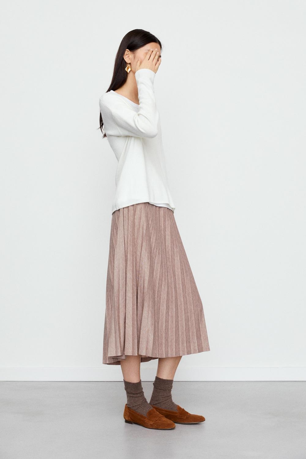 Eseoese FALDA MIDI PLISADA SANDY