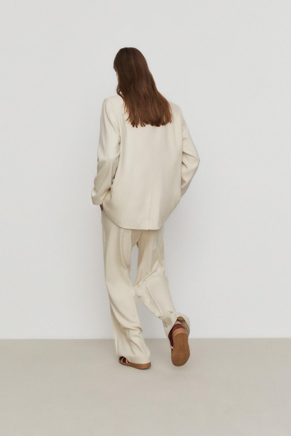 Eseoese PANTALÓN FLUIDO ESPIGA Precios de Black Friday
