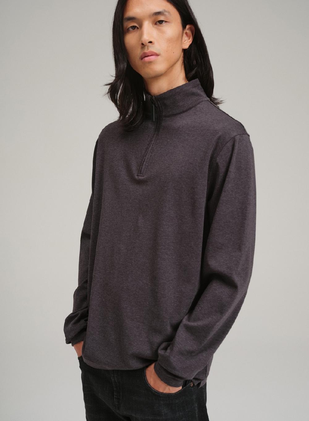 Etiqueta negra Remera media polera cierre liquid cotton Ahorra y exporta