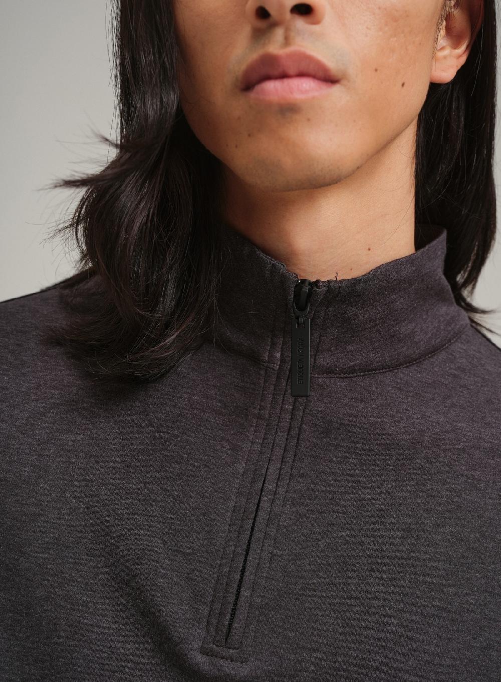Etiqueta negra Remera media polera cierre liquid cotton Ahorra y exporta