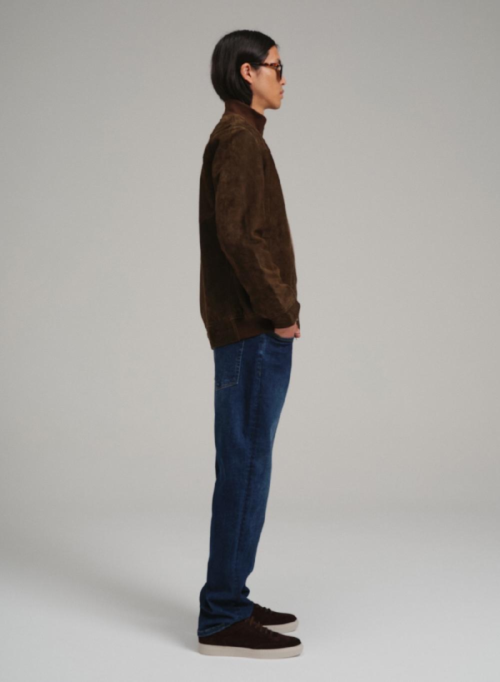 Etiqueta negra Campera bomber gamuza Grandes ahorros