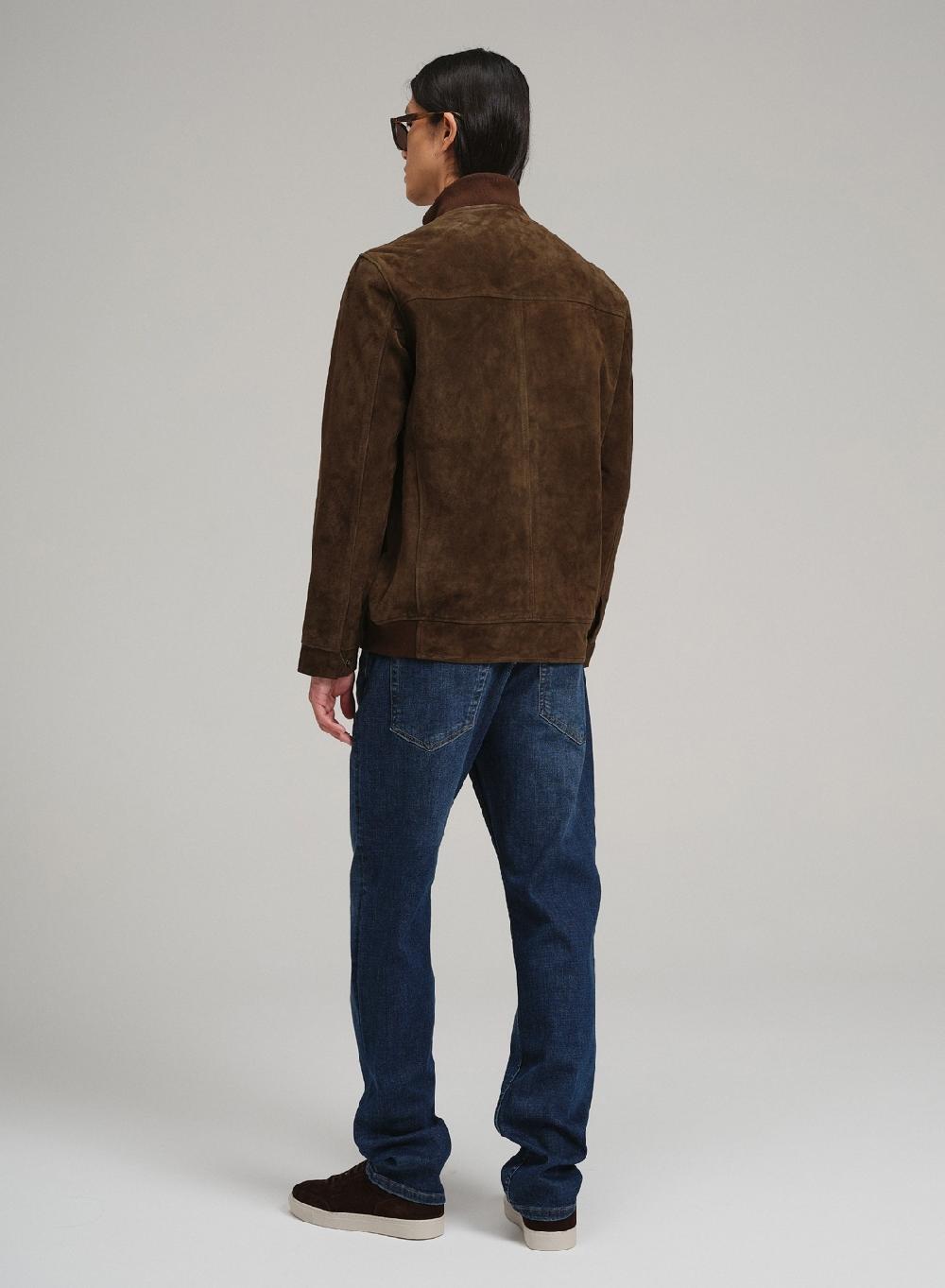 Etiqueta negra Campera bomber gamuza Grandes ahorros
