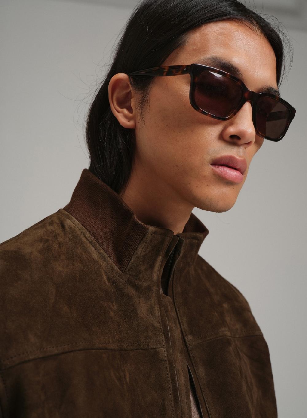Etiqueta negra Campera bomber gamuza Grandes ahorros