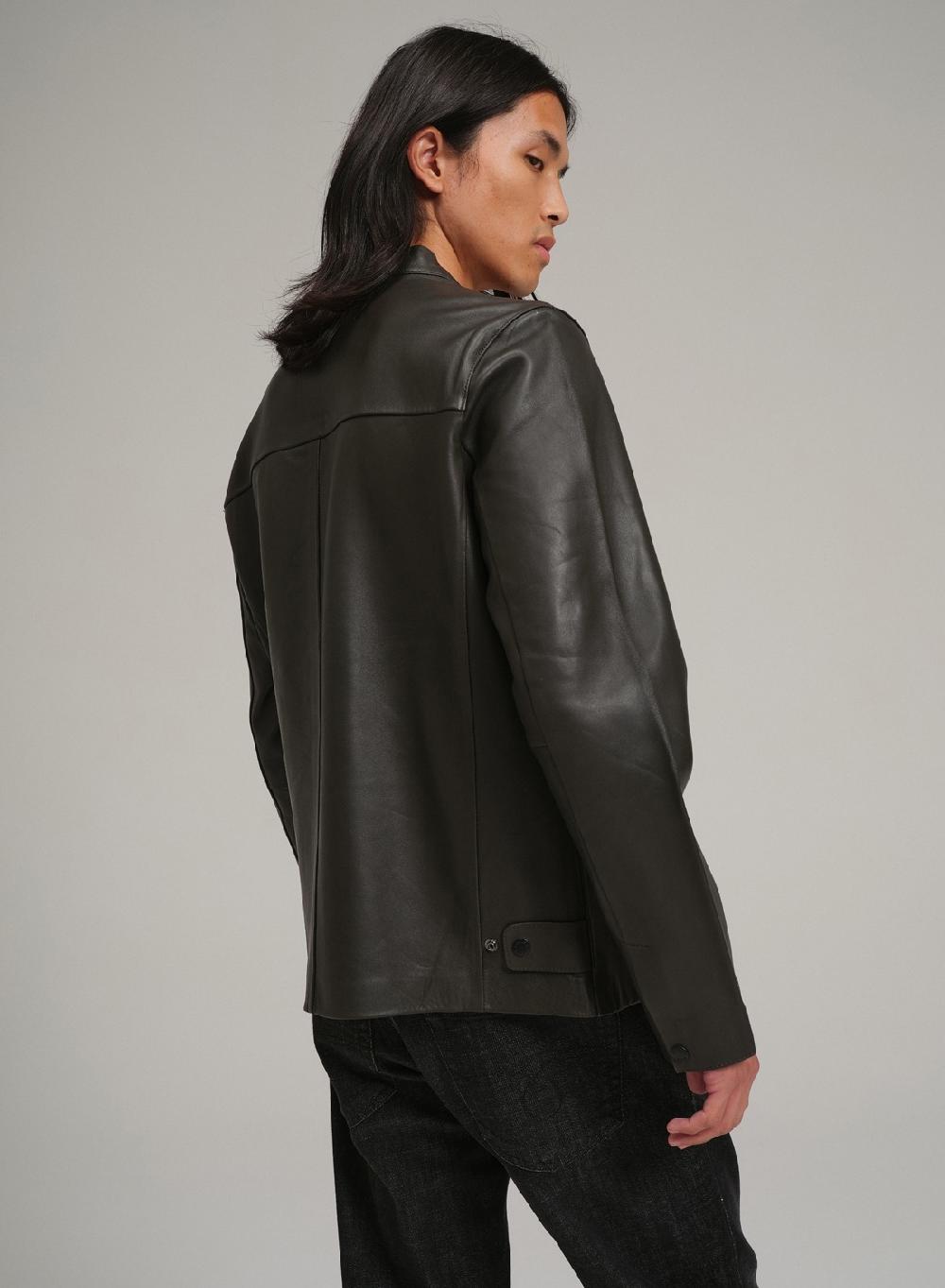 Etiqueta negra Campera moto cuello mao bolsillos al corte Precio ultrabajo