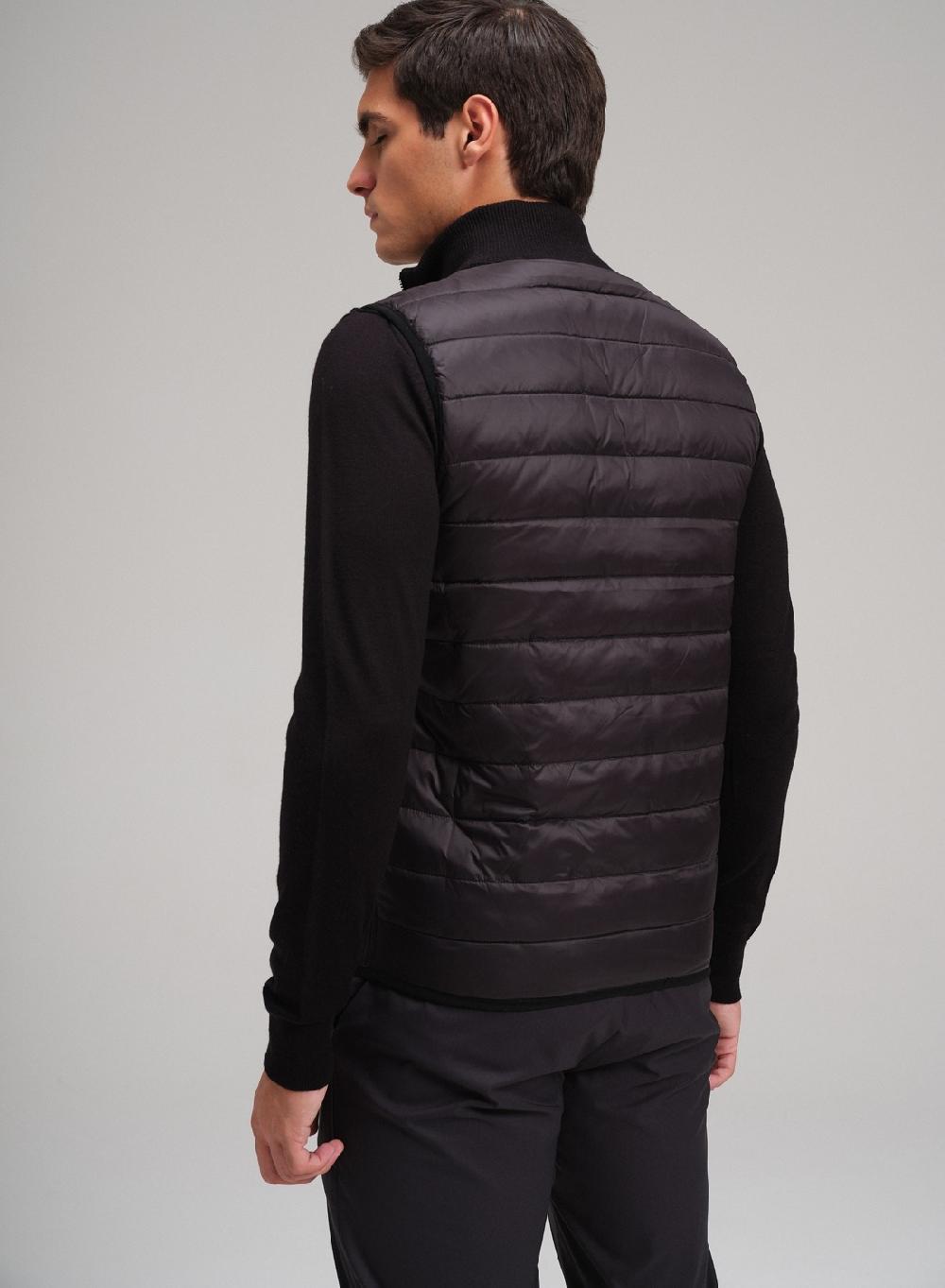 Etiqueta negra Chaleco reversible merino En línea