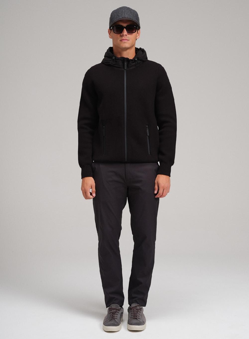 Etiqueta negra Campera capucha cierres engomados nylon Ofertas