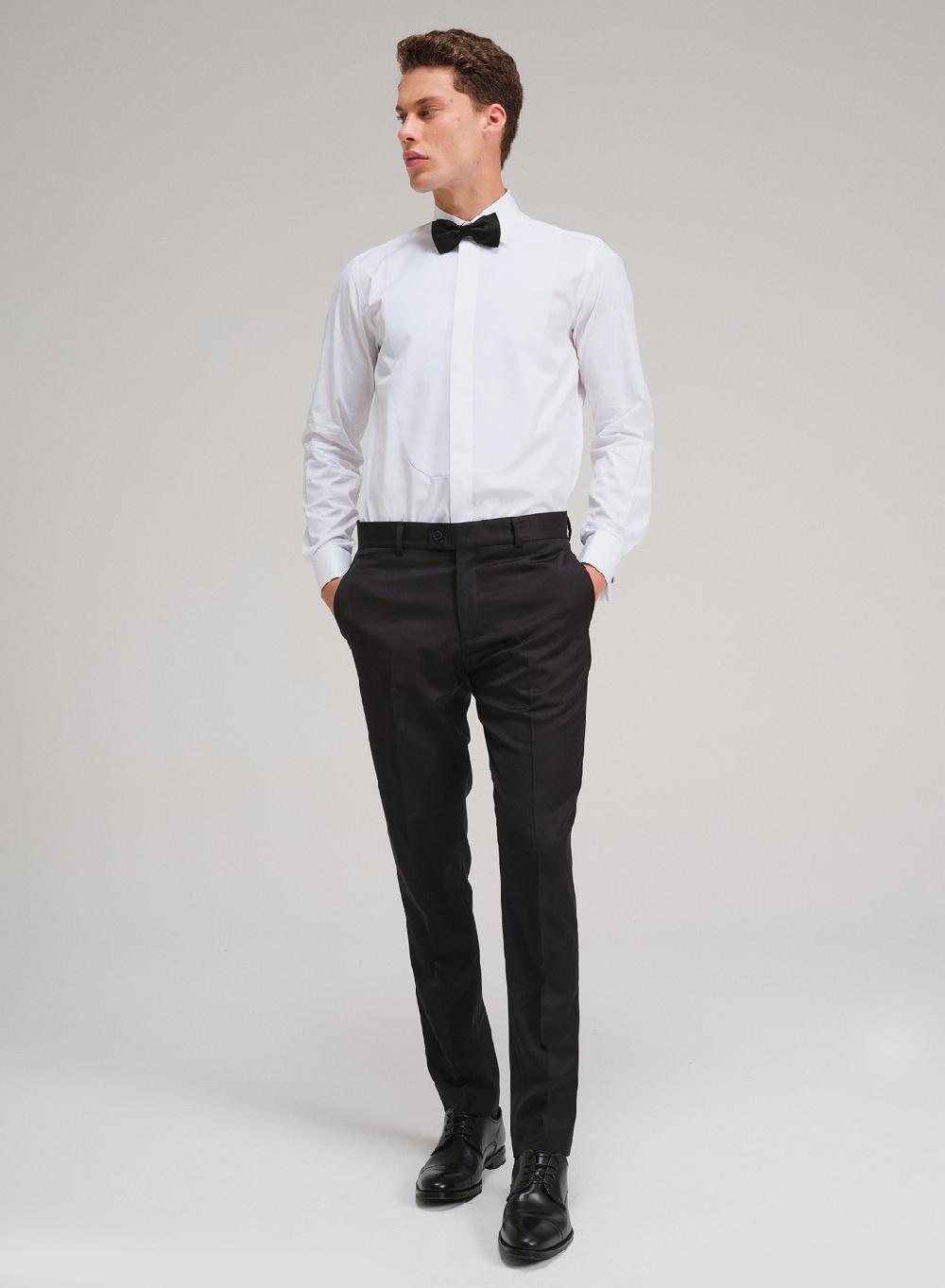 Etiqueta negra camisa ceremonia gemelos made in italy Precio de fábrica