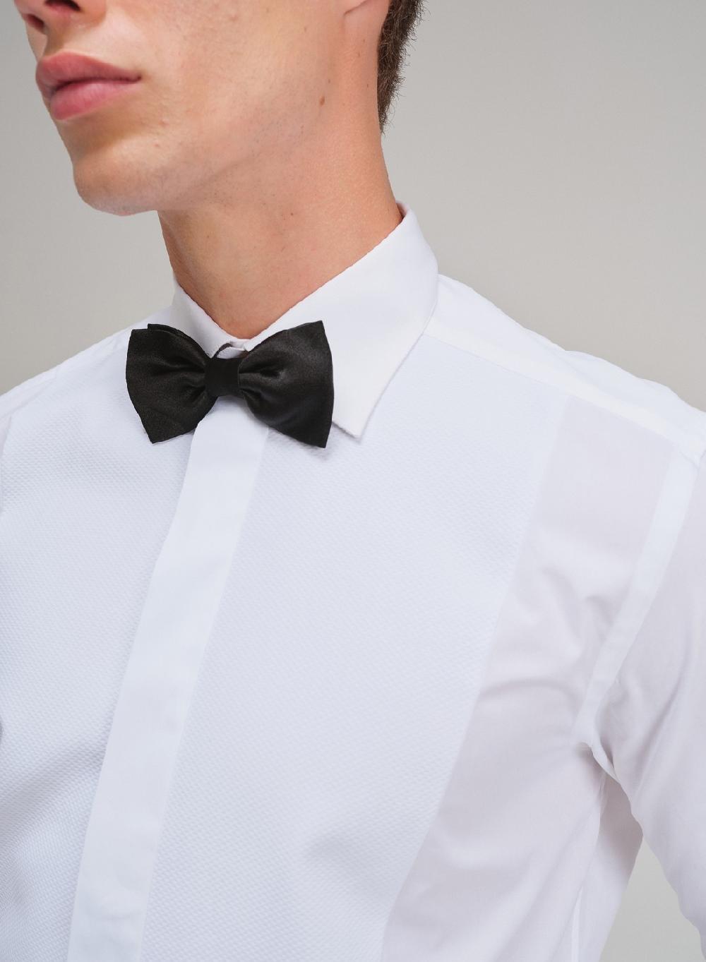 Etiqueta negra camisa ceremonia gemelos made in italy Precio de fábrica