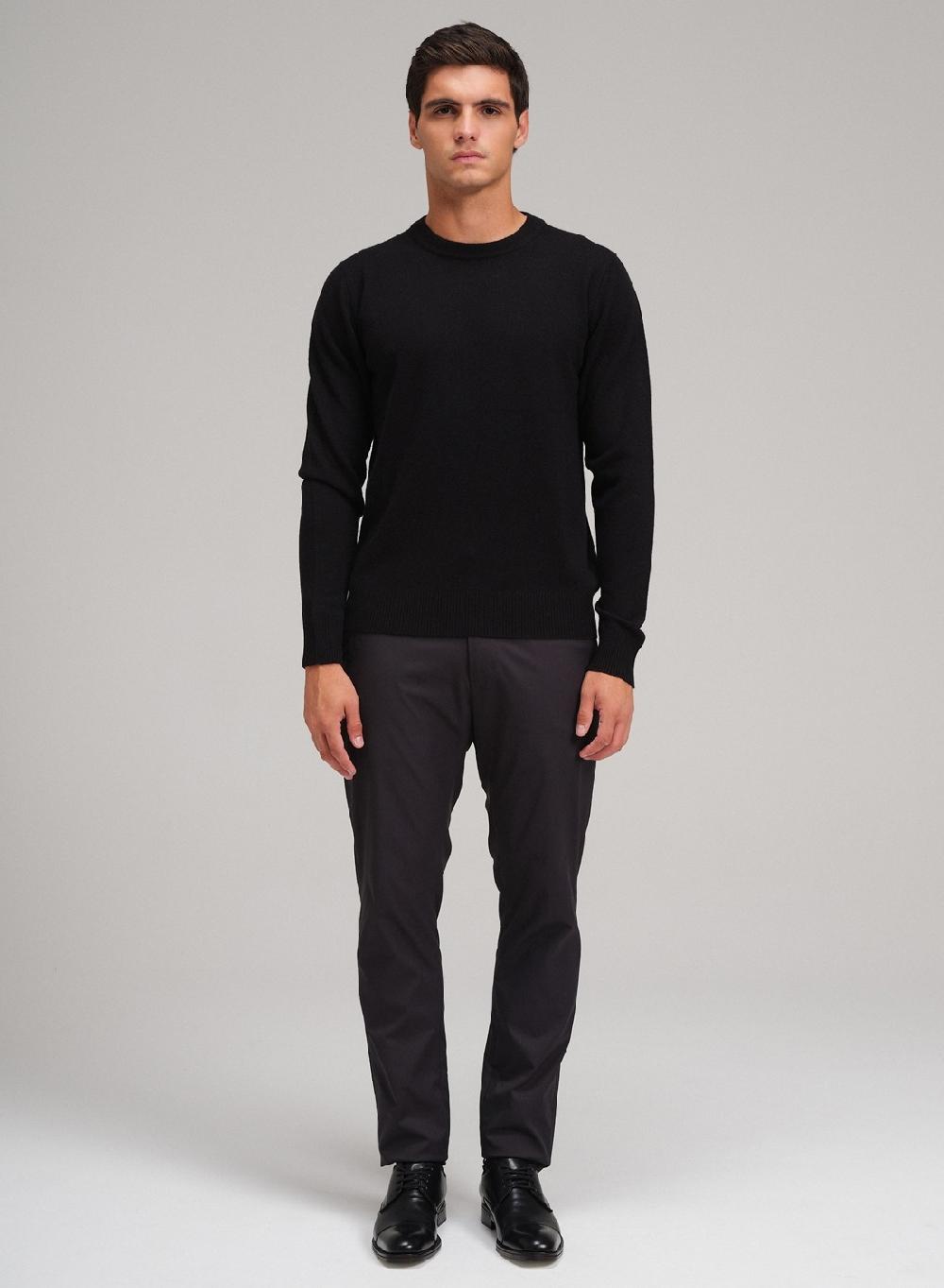 Etiqueta negra Sweater cuello U vivo lana cashmere Solo hoy