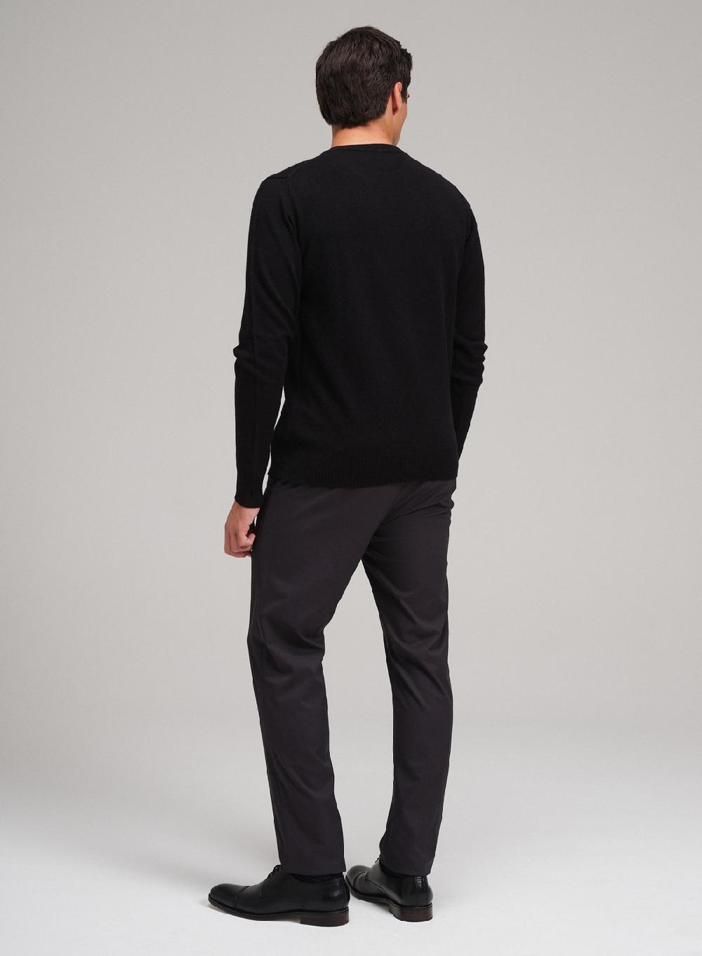 Etiqueta negra Sweater cuello U vivo lana cashmere Solo hoy
