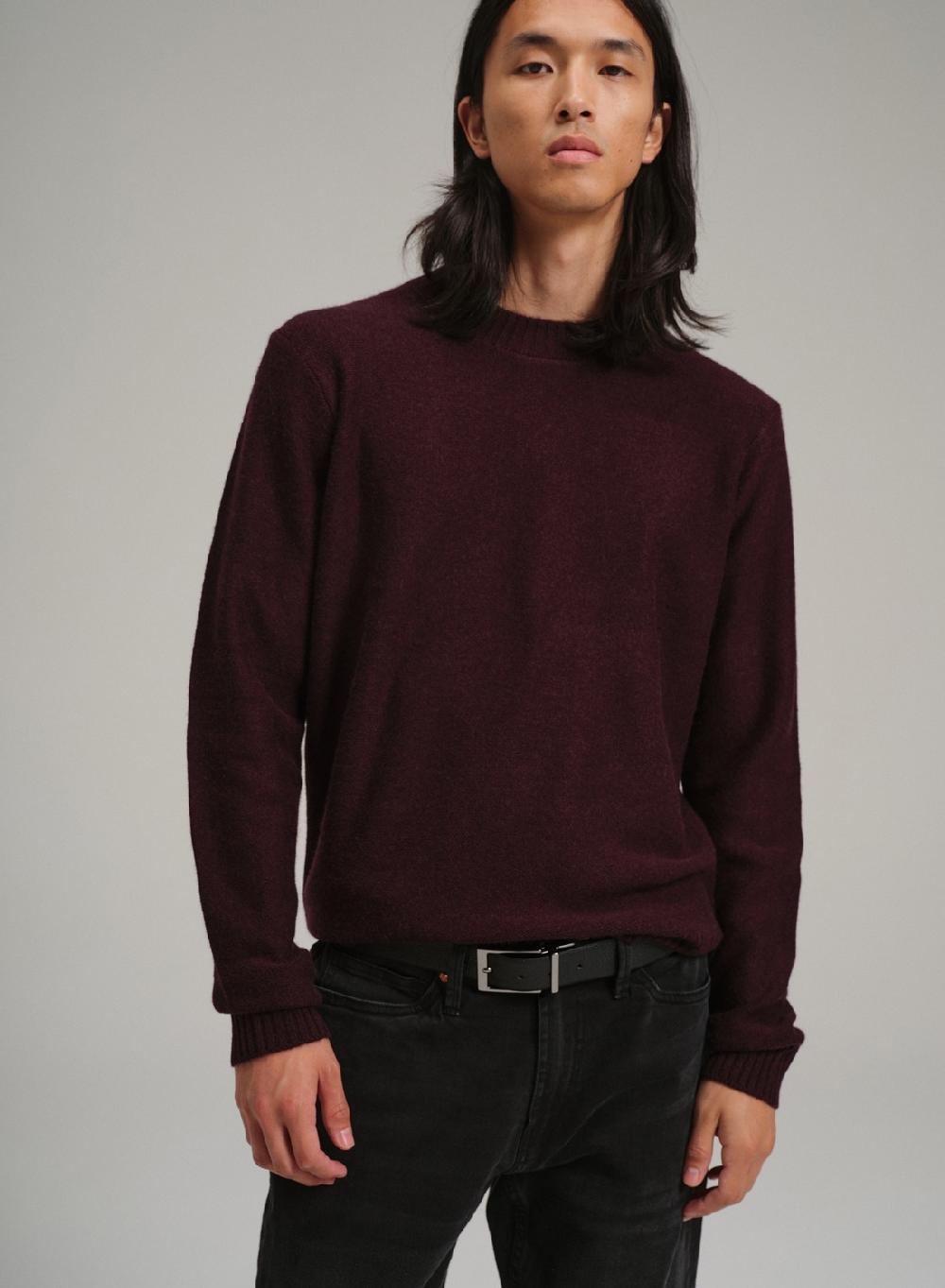 Etiqueta negra PREVENTA - Sweater cuello U coderas lana basico Tienda de fábrica