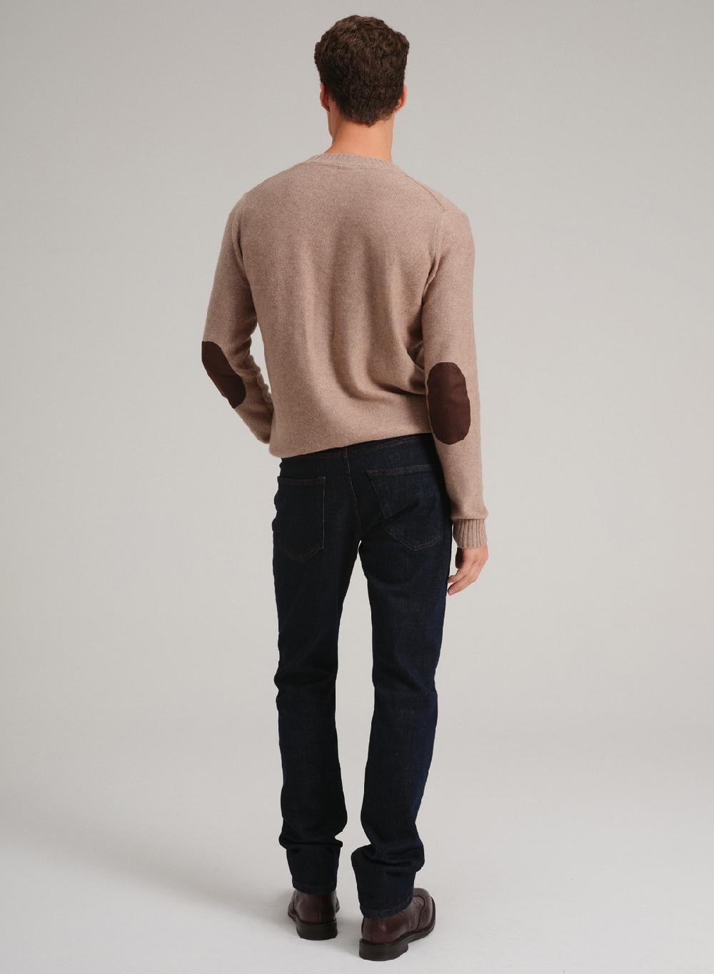Etiqueta negra PREVENTA - Sweater cuello U coderas lana basico Limitado a 3 días