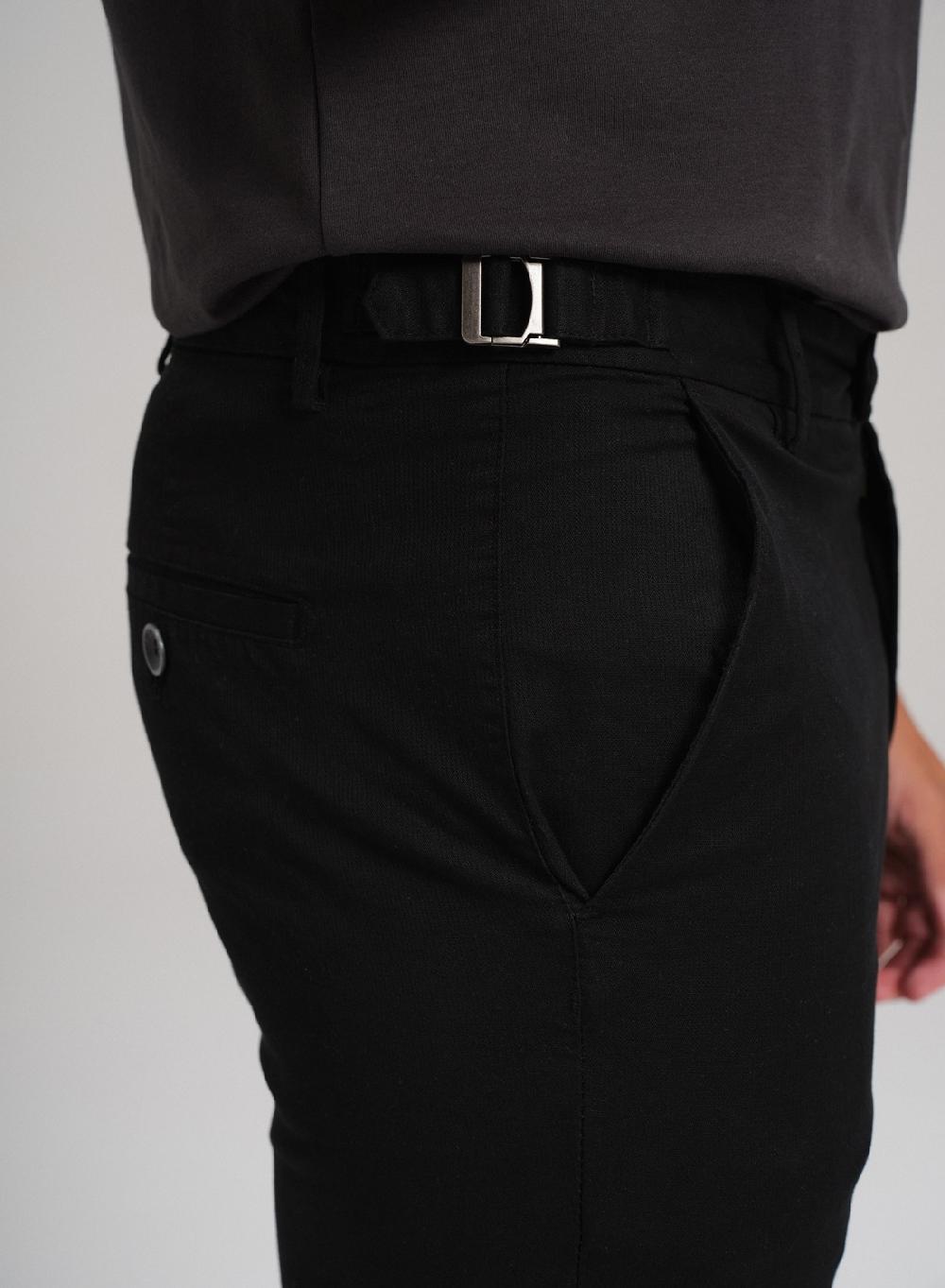 Etiqueta negra Pantalon trabas gabardina lavado Oferta exclusiva