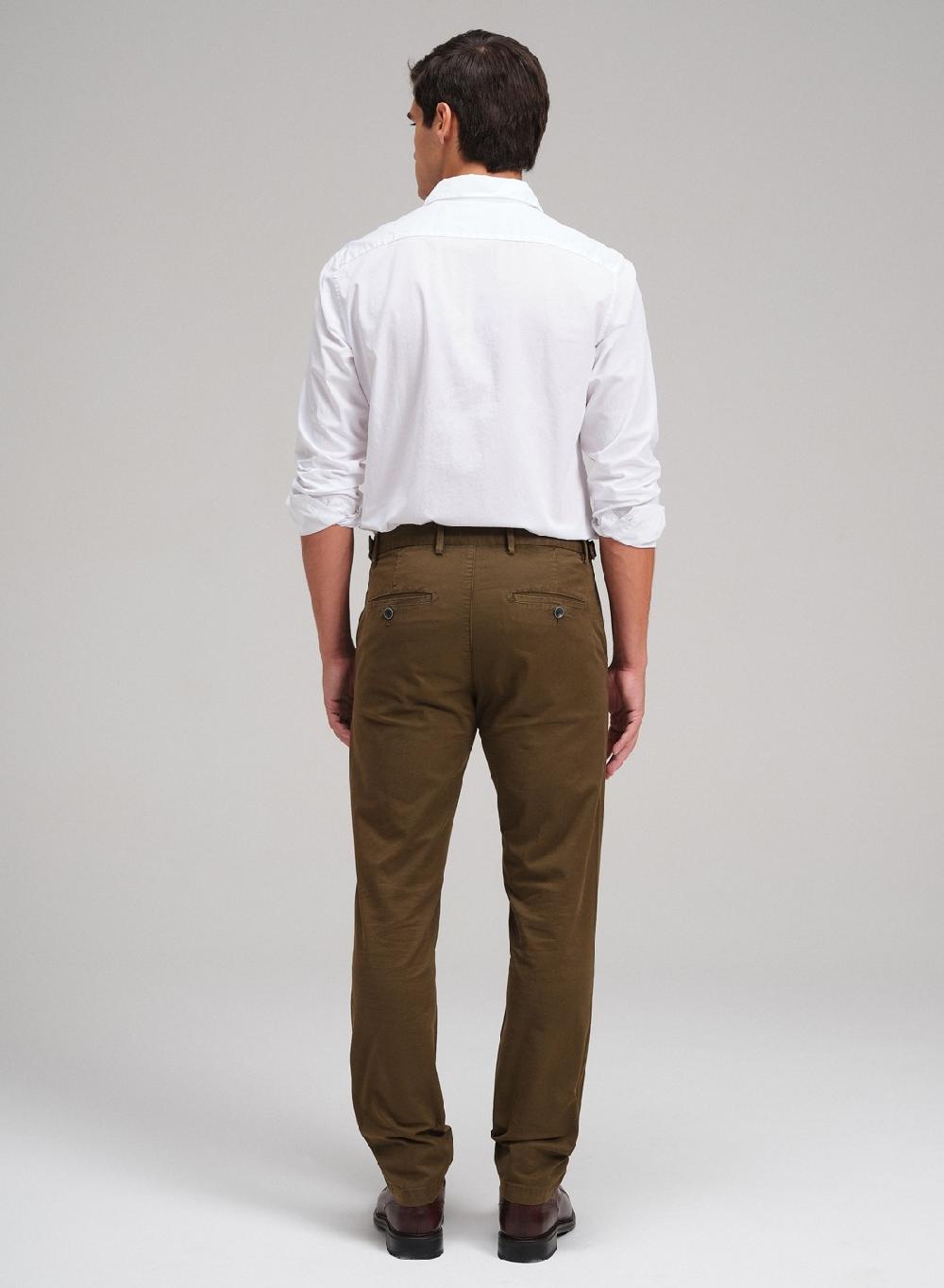 Etiqueta negra Pantalon trabas gabardina lavado Última moda