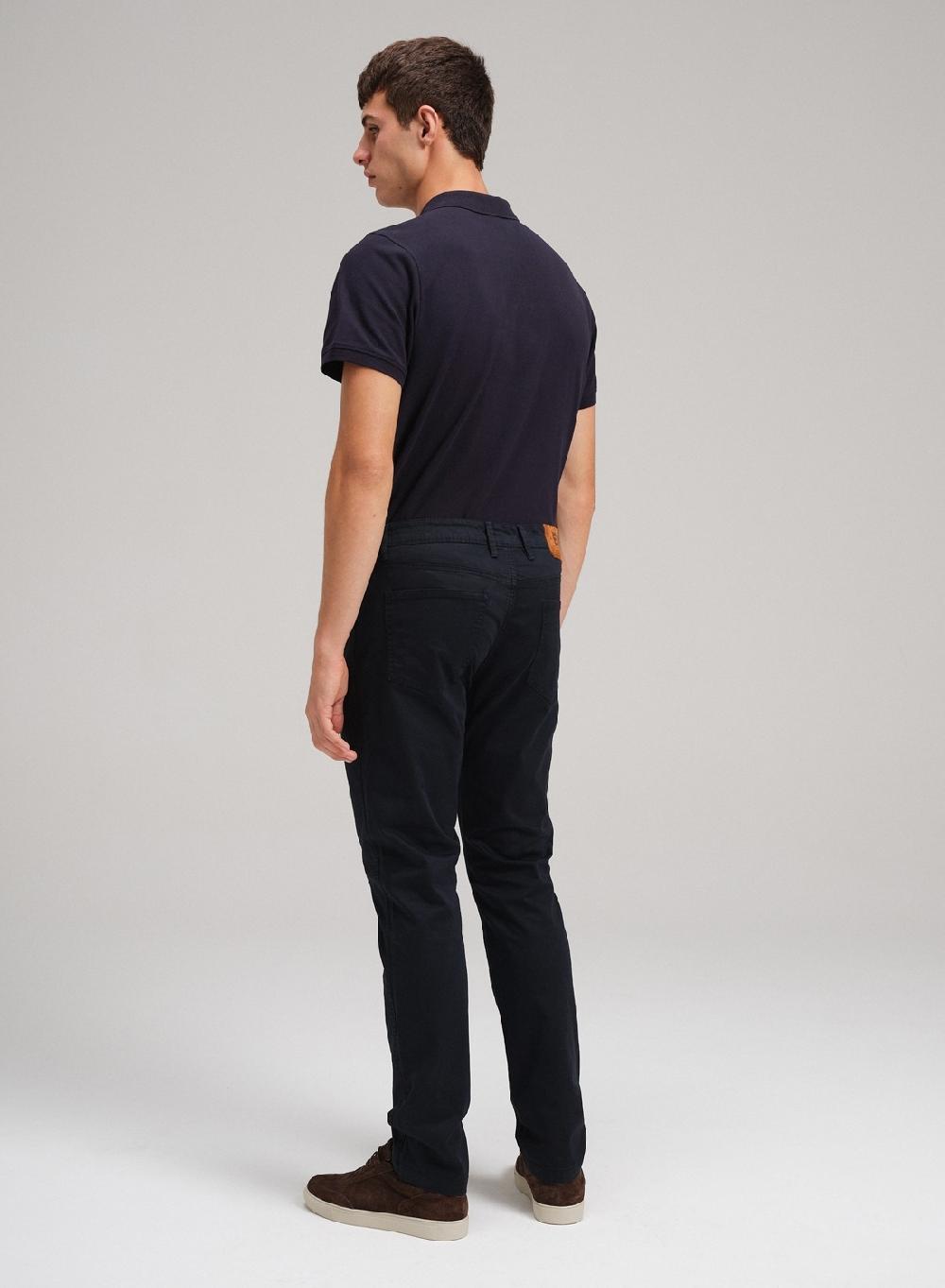 Etiqueta negra Pantalon cinco bolsillos twill garment wash Descuento por venta flash