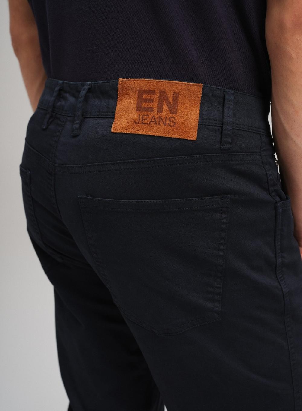 Etiqueta negra Pantalon cinco bolsillos twill garment wash Descuento por venta flash