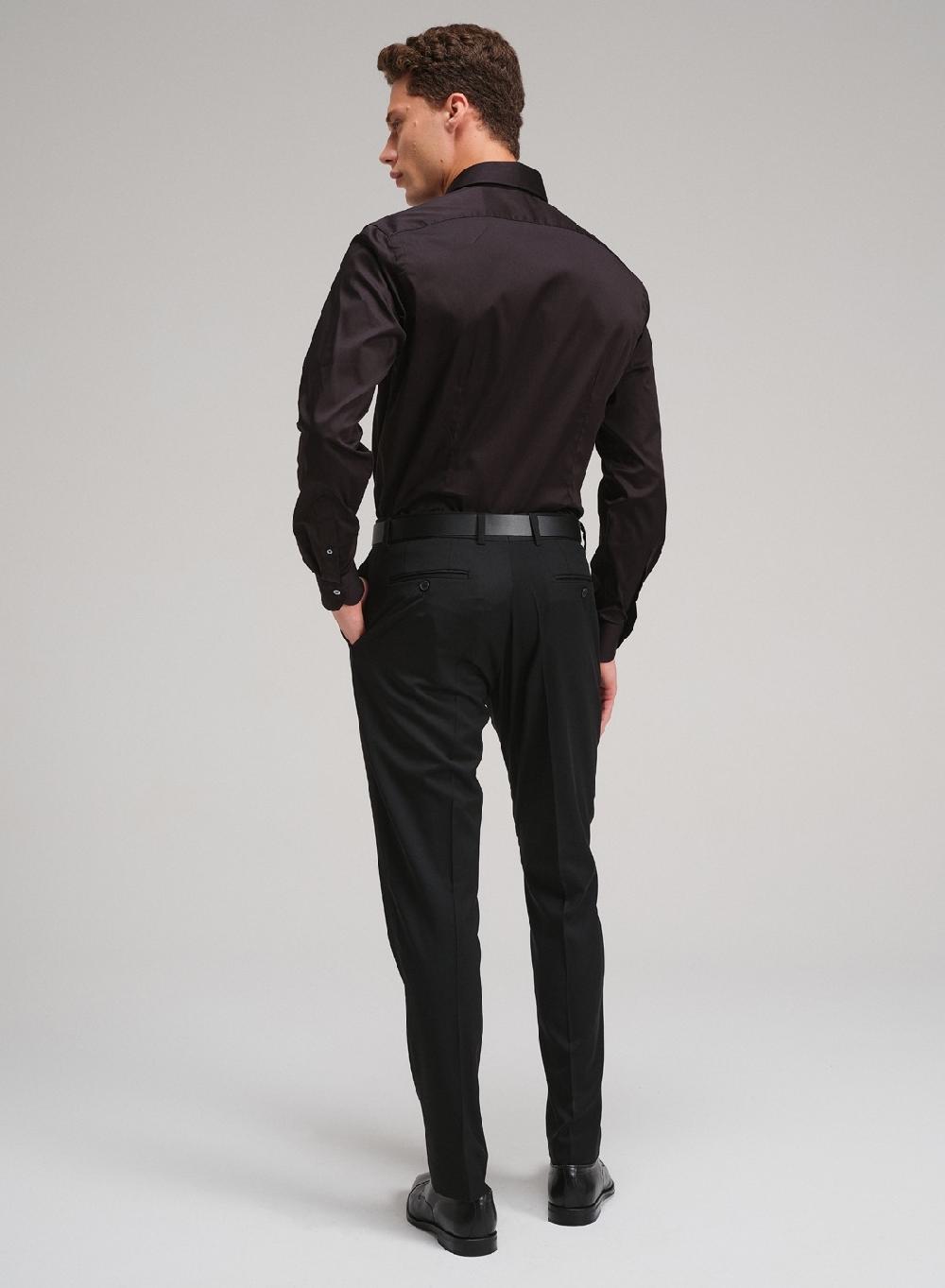 Etiqueta negra Camisa raso slim fit made in Italy Envío gratis