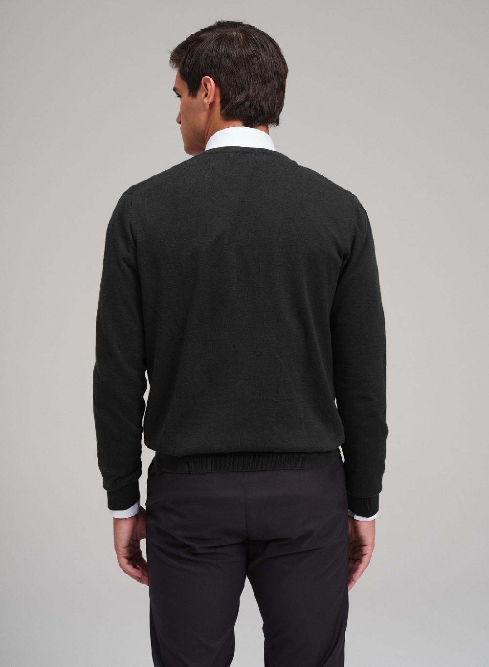 Etiqueta negra Sweater cuello V algodon cashmere Últimos 3 días