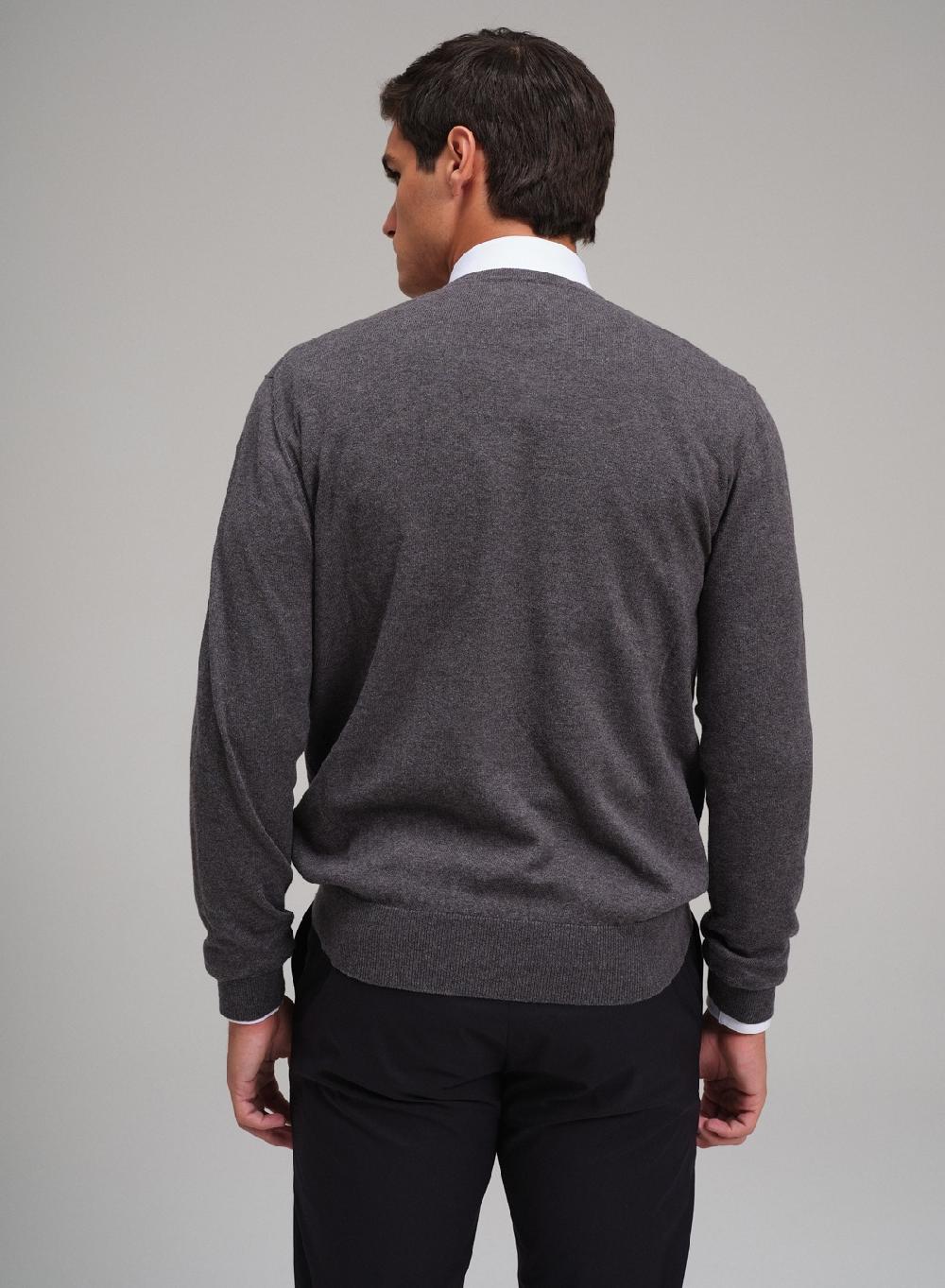 Etiqueta negra Sweater cuello V algodon cashmere COMPRAR AHORA