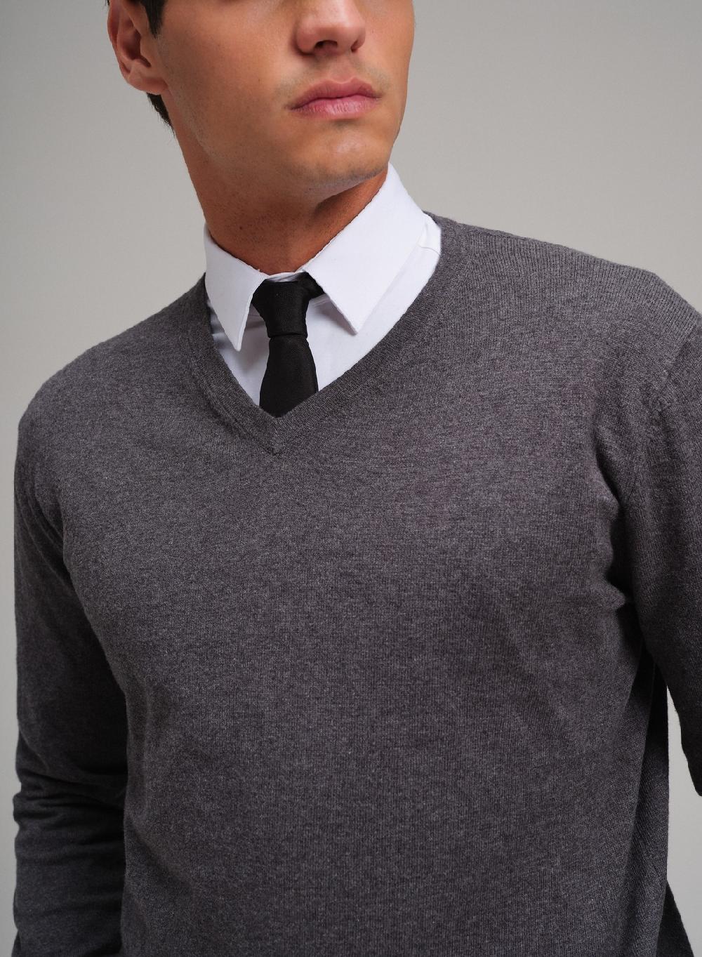 Etiqueta negra Sweater cuello V algodon cashmere COMPRAR AHORA