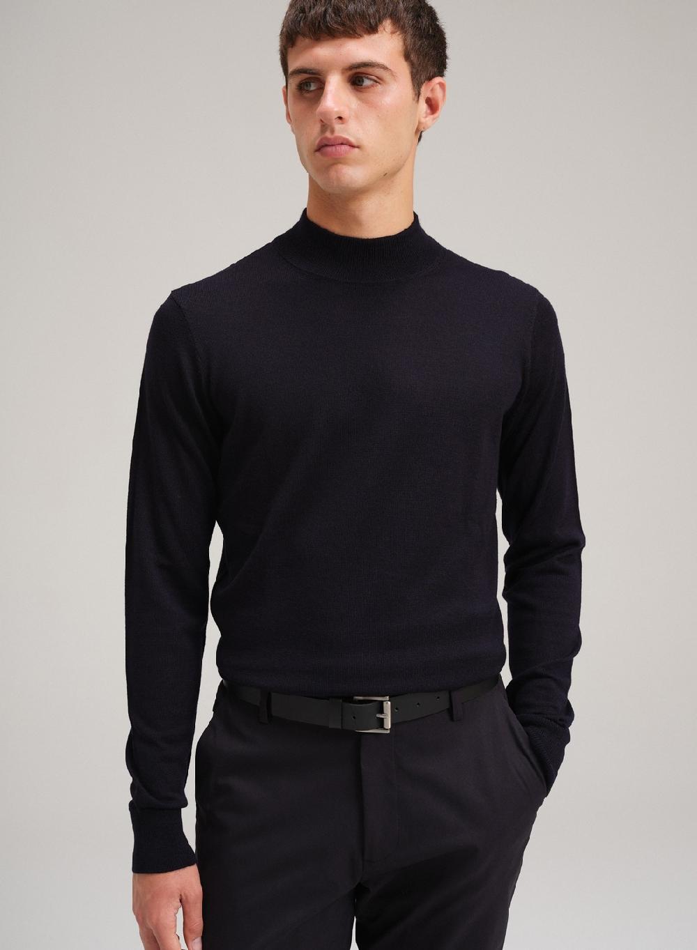Etiqueta negra Media polera merino Precio de fábrica