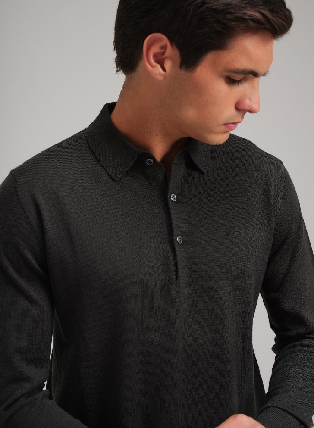 Etiqueta negra Chomba merino Promoción por tiempo limitado