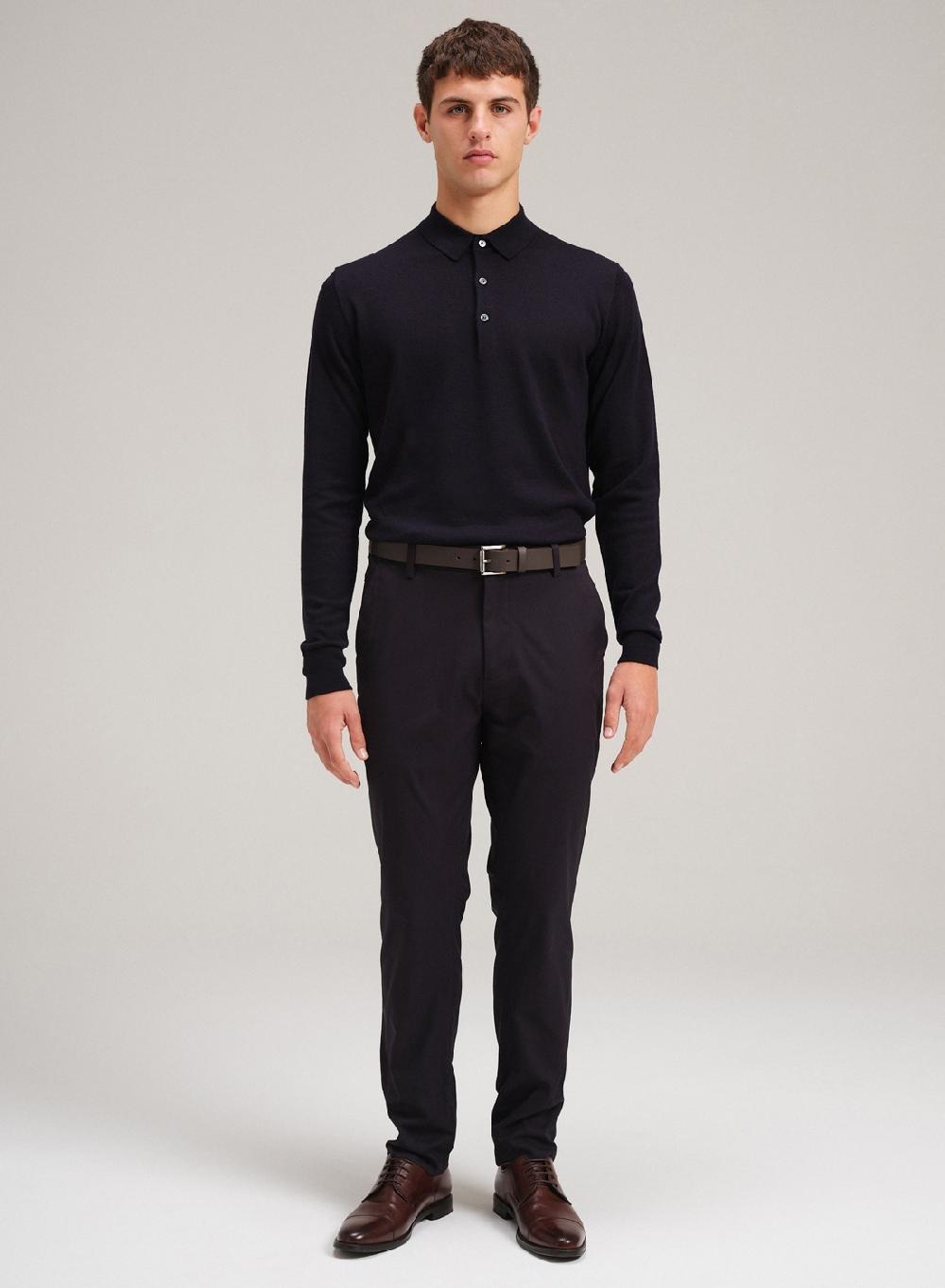 Etiqueta negra Chomba merino Oferta especial de fábrica