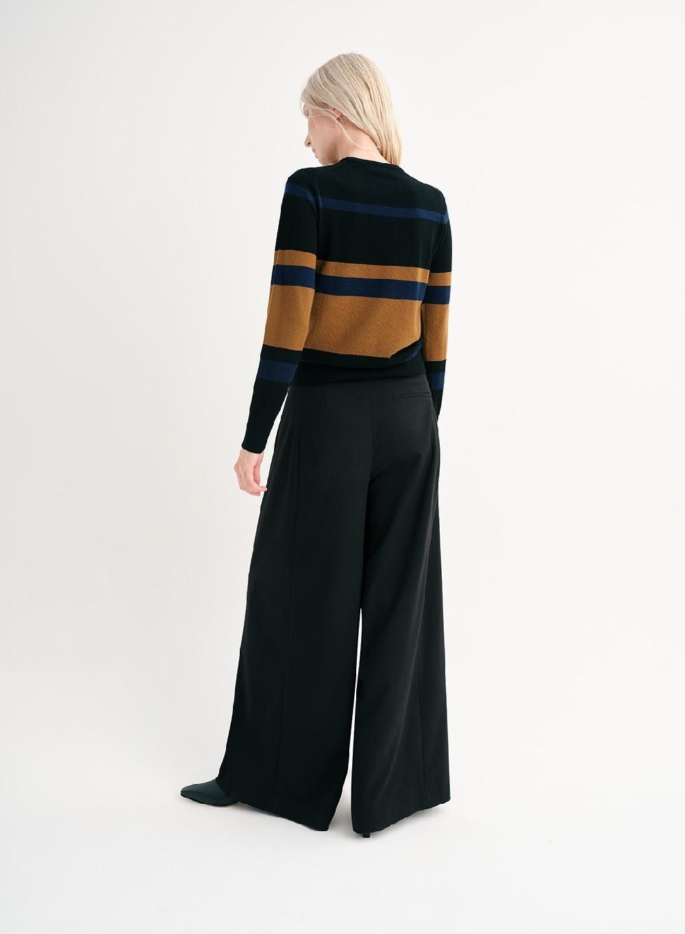Etiqueta negra Sweater rayas merino Rebajas