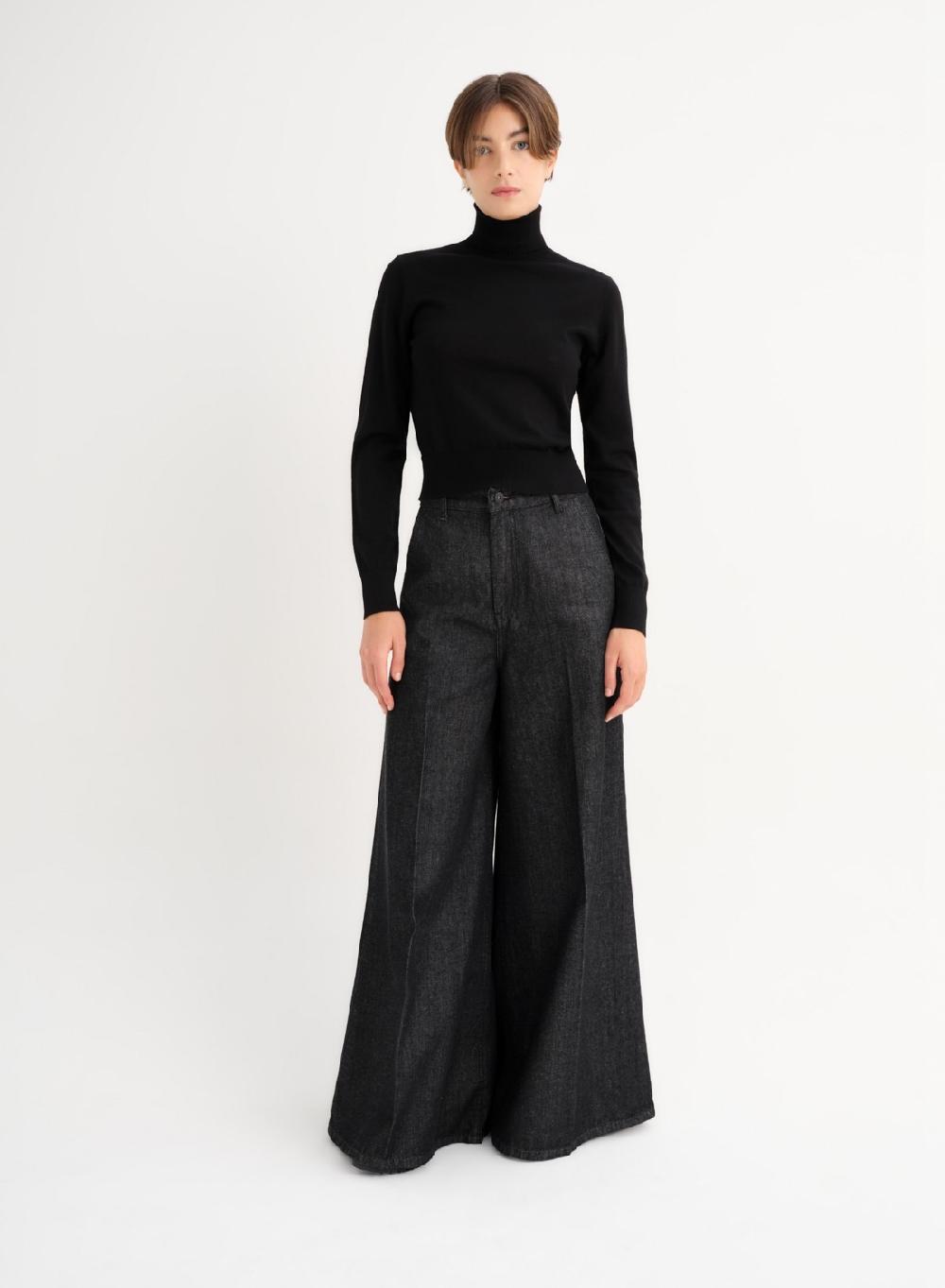 Etiqueta negra Polera clasica merino En oferta