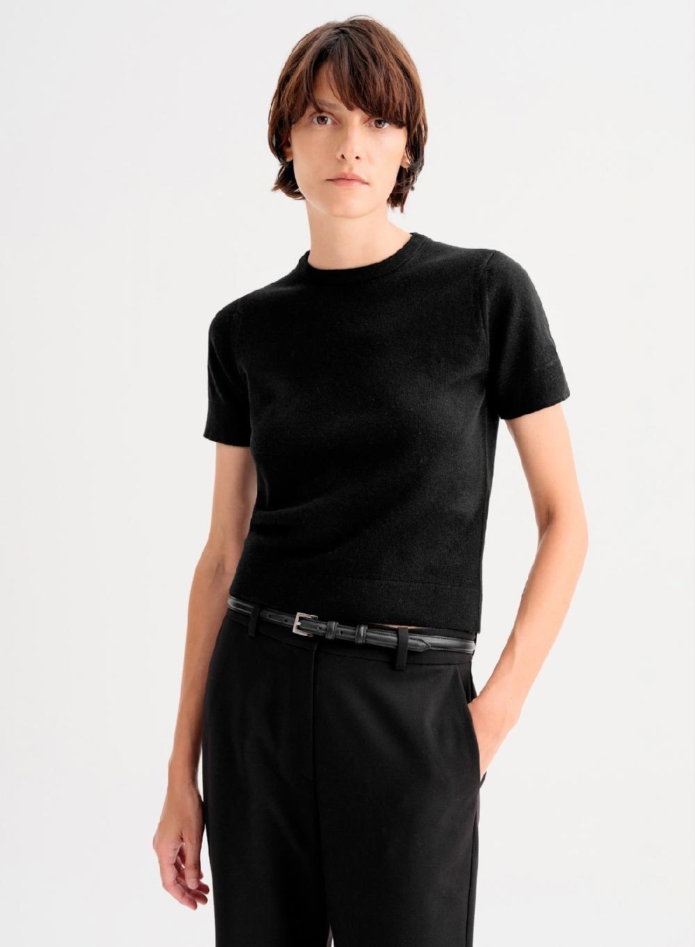Etiqueta negra Remera tejida lana cashmere Gran oferta