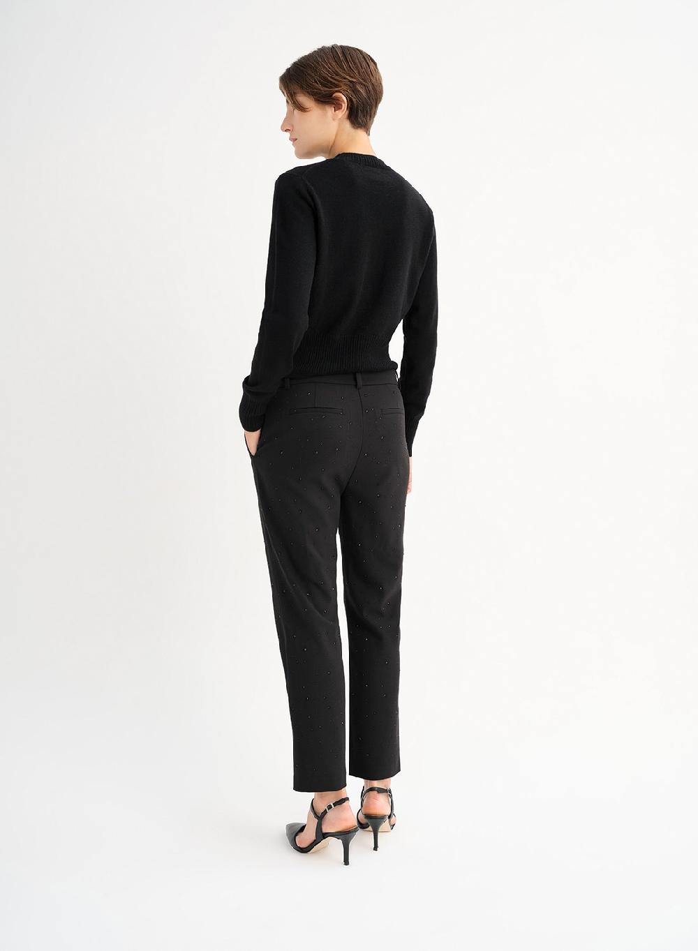 Etiqueta negra Pantalon formal brillos Mejor oferta