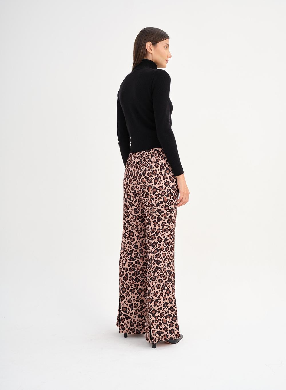 Etiqueta negra Pantalon saten estampado Envío gratis